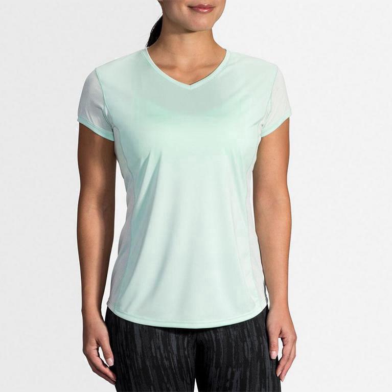 Brooks Stealth Womens Short Sleeve Running Shirt Ireland Green (PVWD-63920)